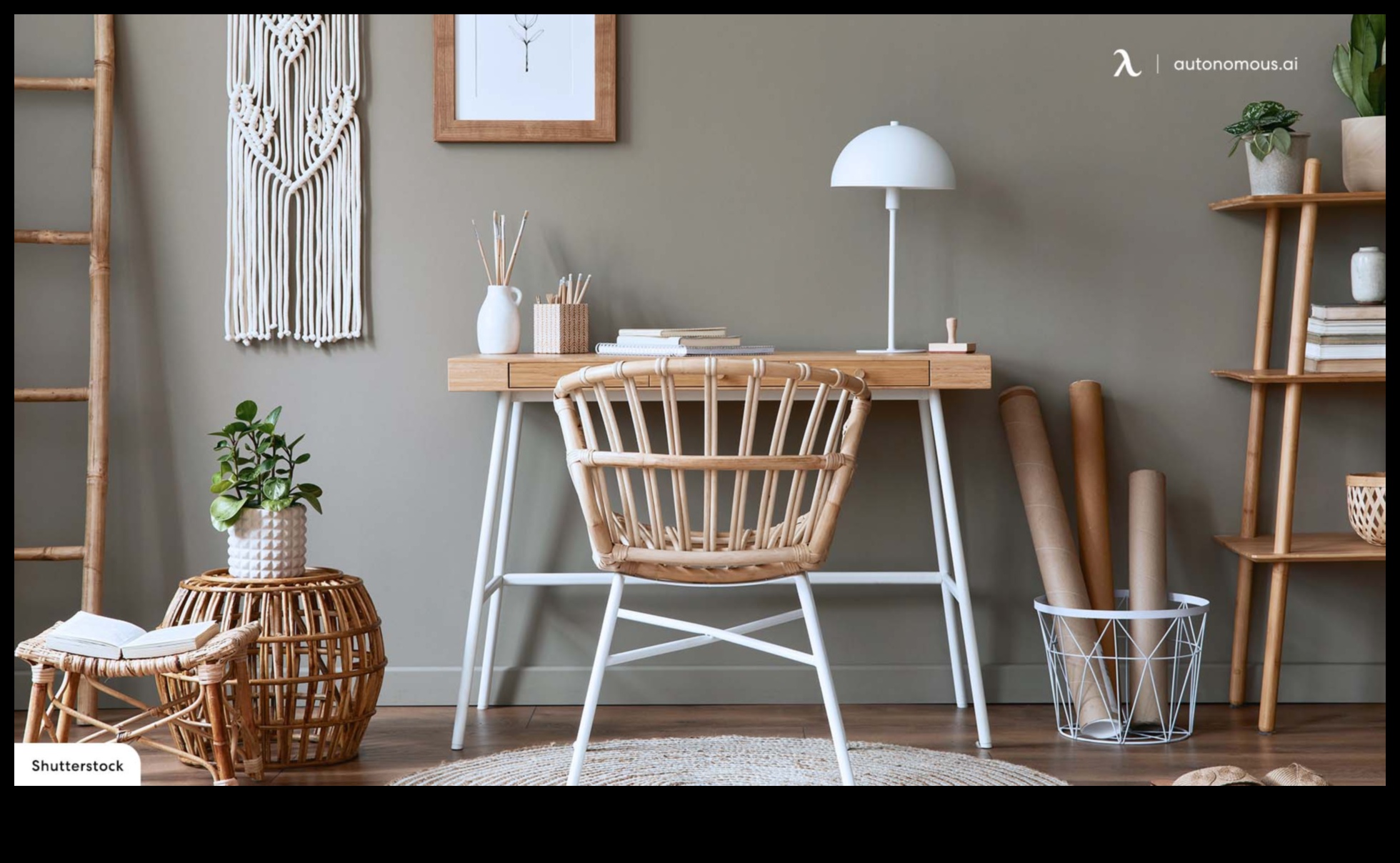 كيف يمكنني دمج أفكار ديكور مكتب بوهو مع فن جدار بوهو الفني؟