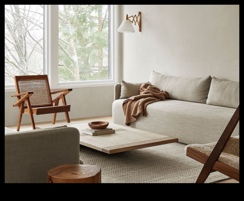 ديكور غرفة المعيشة اليابانية الحديثة من أجل Zen Serenity