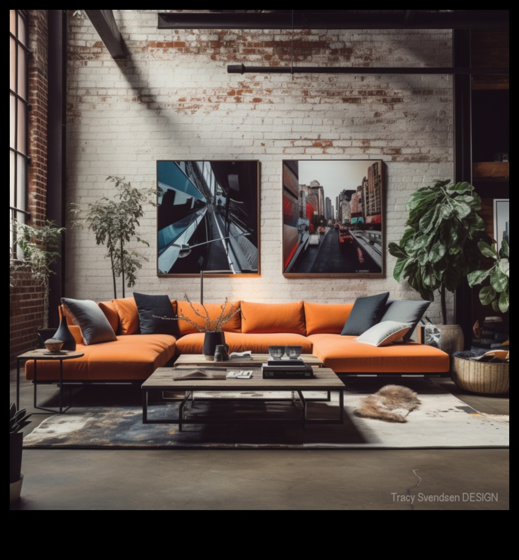 كيف يمكنني دمج الديكور الصناعي الأنيق في غرفة المعيشة الخاصة بي مع العناصر الحضرية؟