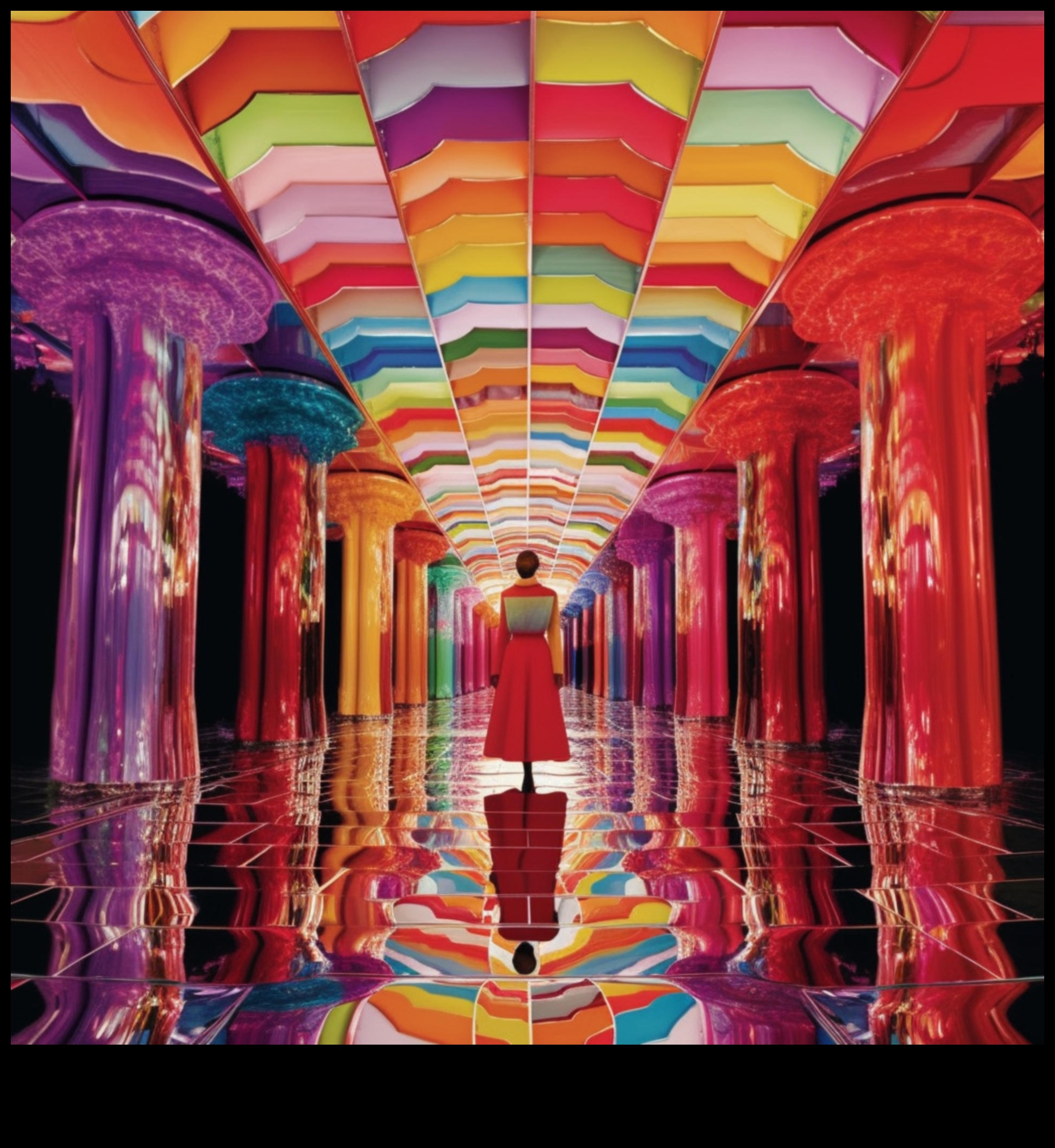 حلم تكنيكولور: طيف نابض بالحياة من الموضة